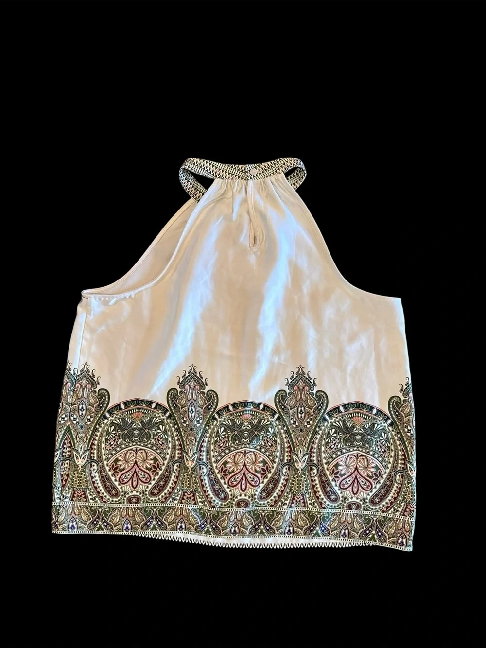 LPLA Liverpool LA Cream Olive Paisley Tank Top Crop Pants Set NWT Large - Picture 7 of 15